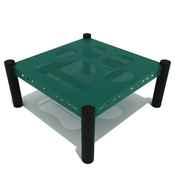Grooming Deck for Dog Parks with Paw Print Design