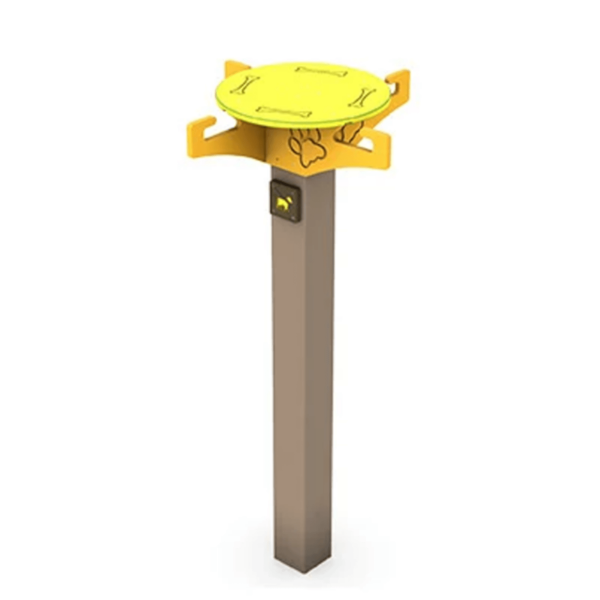 Recycled Plastic Leash Holder for Dog Parks - Inground Mount