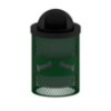 Regal 32 Gallon Bones Design Dog Park Trash Receptacle with Plastic Dome Top and Liner Included