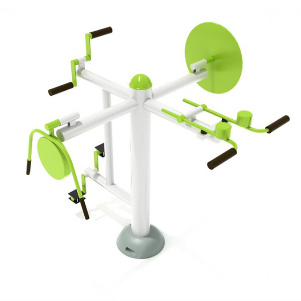 Accessible Quadruple Gym Station Outdoor Exercise Equipment for Seniors