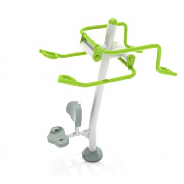 Double Station Accessible Lat Pull Down Outdoor Exercise Equipment for Seniors