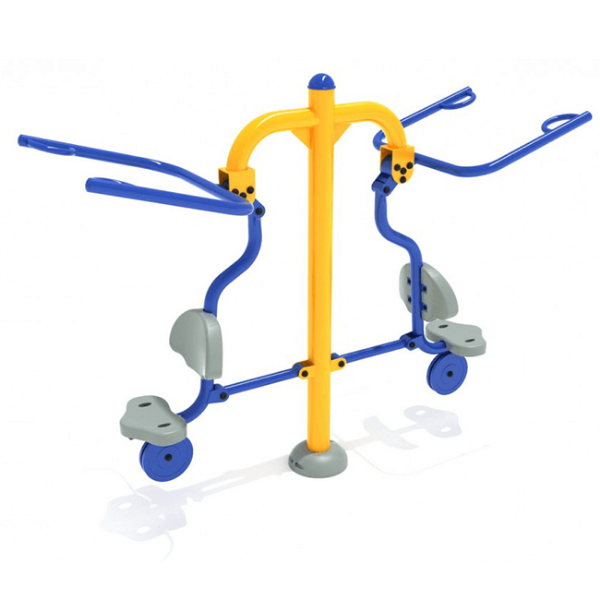 Double Station Lat Pulldown Park Fitness Equipment