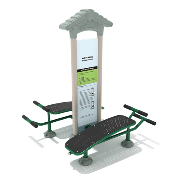 Double Station Royal Sit Up Bench Park Exercise Equipment