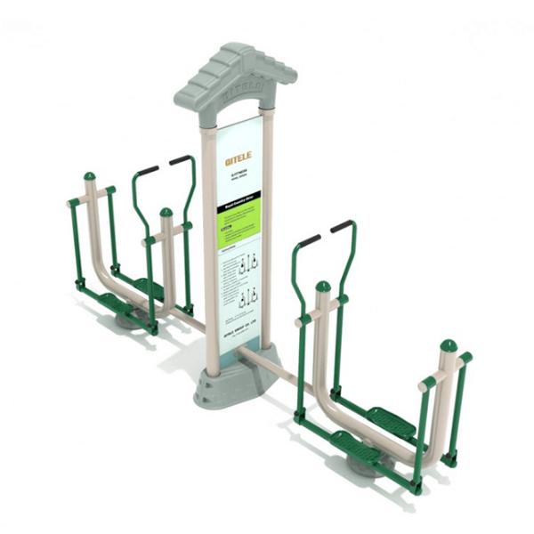 Double Station Royal Country Skier Fitness Park Equipment