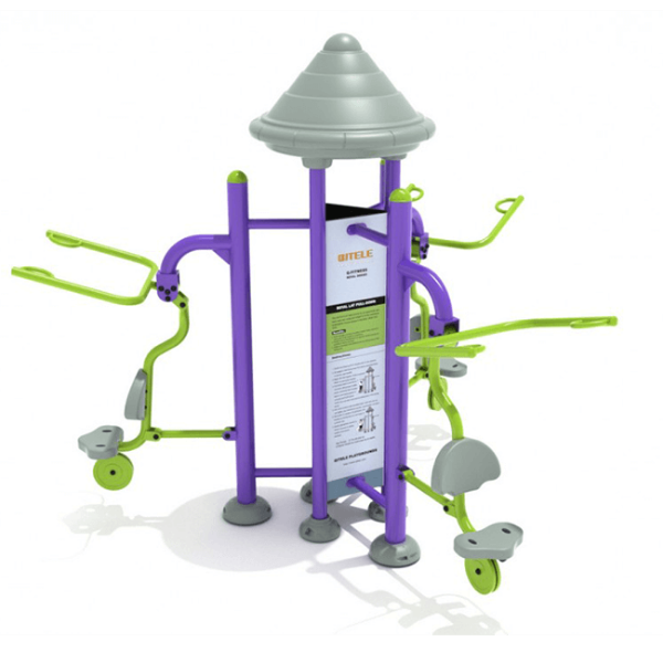 Triple Station Royal Lat Pull Down Park Fitness Equipment
