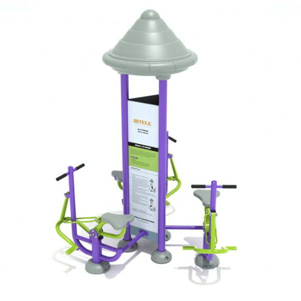 Triple Station Royal Fit Rider Outdoor Fitness Equipment for Adults