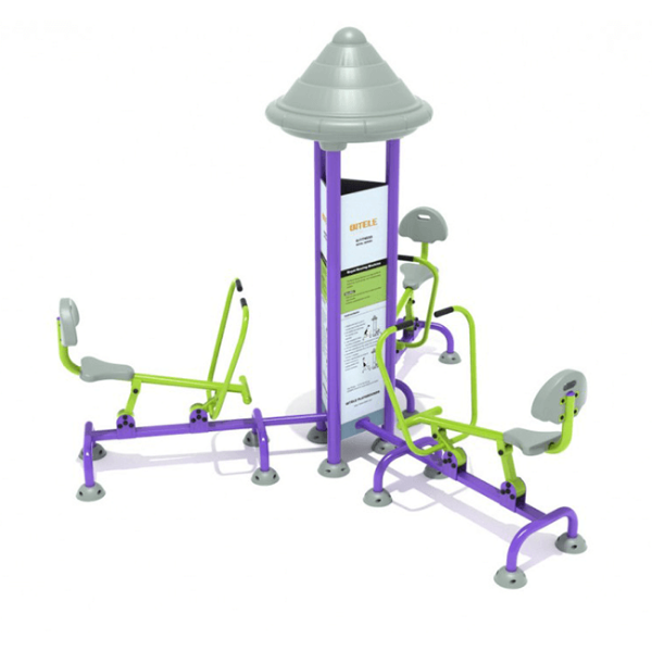 Triple Station Royal Rower Fitness Park Equipment