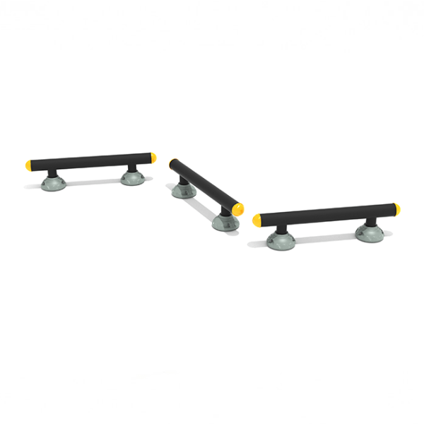 Triple Station Balance Beam for Fitness Park