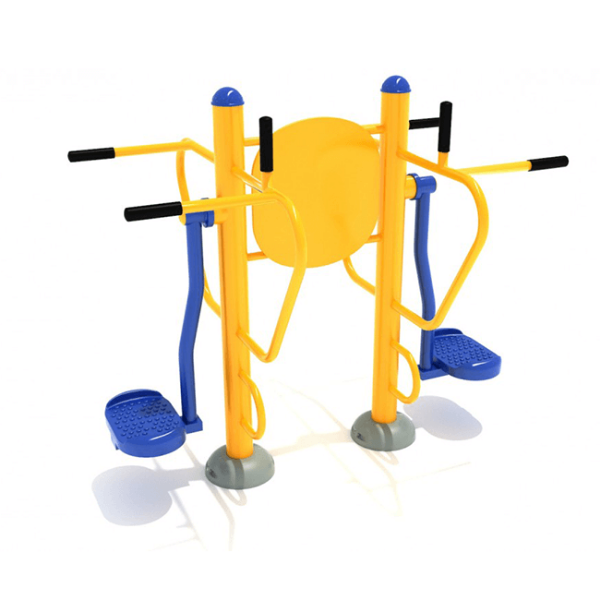 Double Station Pendulum Swing with Leg Lift Park Fitness Equipment