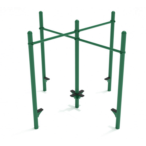 Quadruple Pull-Up Bar Unit Outdoor Fitness Equipment for Adults