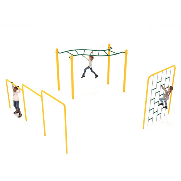 3 Piece Basic Kids Gym Course Fitness Playground Equipment - Ages 5 to 12 Years