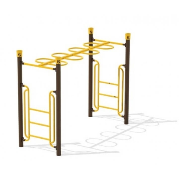 8 Foot Loop Rung Overhead Ladder Outdoor Gym Equipment for Kid - Ages 5 to 12 Years