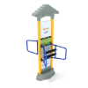 Double Station Royal Back Massage Fitness Park Equipment - Blue on Yellow