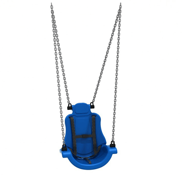 Child Capacity Adaptive Seat For Commercial Playground Swings - Blue