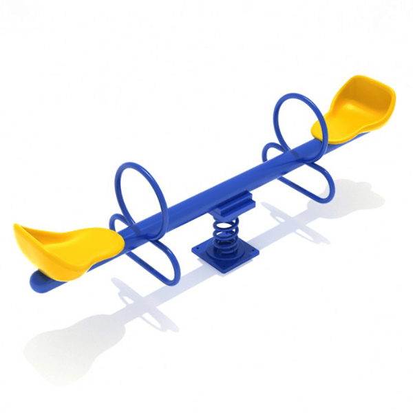 RockWell Duo Playground Teeter Totter - Ages 2 to 5 Yrs. - Blue and Yellow