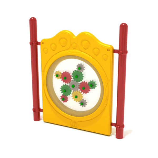 Gear Freestanding Playground Learning Panel with Posts - Ages 2 to 12 Yrs. - Primary