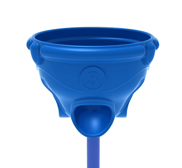 Triple Toss Funnel Ball Playground Equipment - Ages 2 to 12 Yrs. - Blue