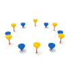 Pebble Path Balance Playground Equipment - Set of 12 - Ages 2 to 12 Yrs. - Primary