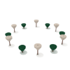 Pebble Path Balance Playground Equipment - Set of 12 - Ages 2 to 12 Yrs. - Neutral