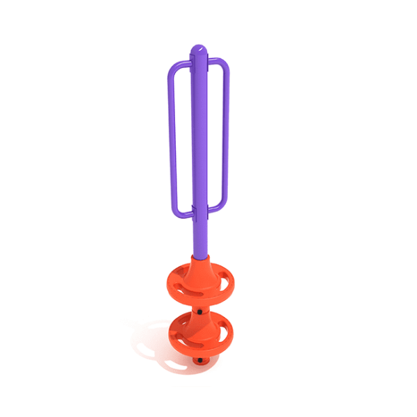 2 Pods Freestanding Playground Climber - Ages 2 to 12 Yrs. - Purple with Orange