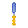 3 Pods Freestanding Playground Climber - Ages 2 to 12 Yrs. - Blue with Yellow