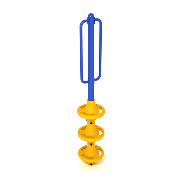 3 Pods Freestanding Playground Climber - Ages 2 to 12 Yrs. - Blue with Yellow