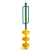 3 Pods Freestanding Playground Climber - Ages 2 to 12 Yrs. - Green with Yellow