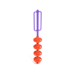 4 Pods Freestanding Playground Climber - Ages 5 to 12 Yrs. - Purple with Orange