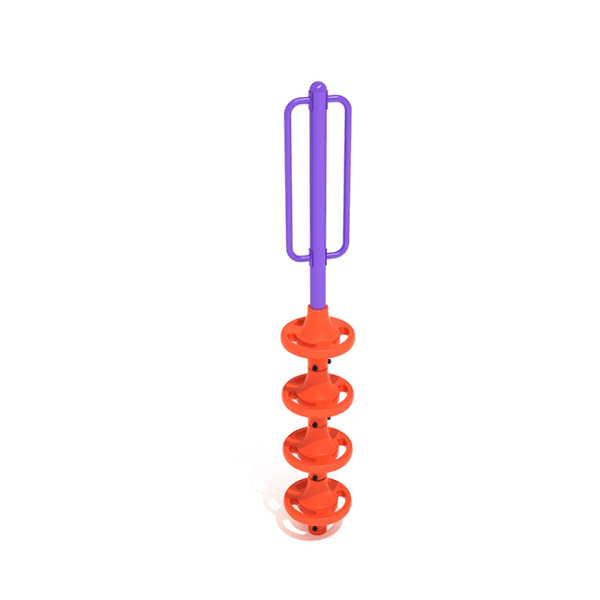 4 Pods Freestanding Playground Climber - Ages 5 to 12 Yrs. - Purple with Orange