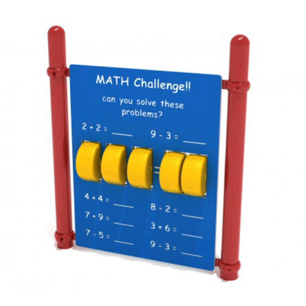 Math Freestanding Playground Learning Panel with Posts - Ages 2 to 12 Yrs.