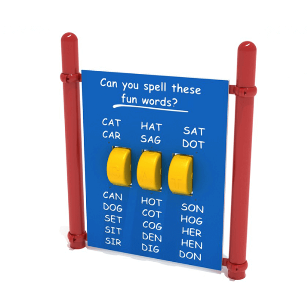 Spelling Freestanding Playground Learning Panel with Posts - Ages 2 to 12 Yrs.