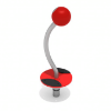 Single Pirouette Playground Spinner - Ages 2 to 12 Yrs. - Red