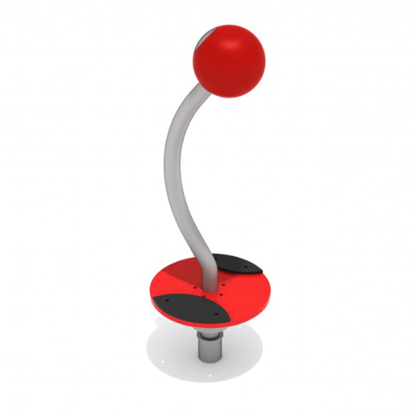 Single Pirouette Playground Spinner - Ages 2 to 12 Yrs. - Red