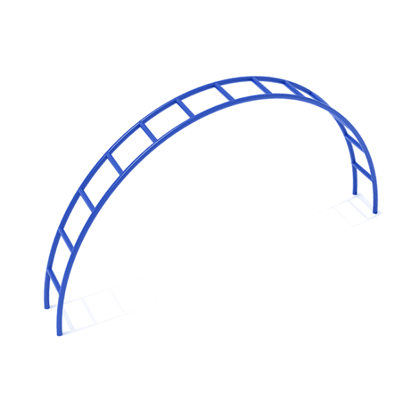 PFS074 - Curved Ladder Climber Playground Equipment - Ages 5 to 12 Yrs. - Blue