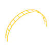 PFS074 - Curved Ladder Climber Playground Equipment - Ages 5 to 12 Yrs. - Yellow