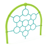 PGS011 - Sunrise Climbing Playground Equipment - Ages 5 to 12 Yrs. -  Teal on Lime Green