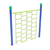 PGS021 - Chain Wall Playground Climber with Single Post - Ages 5 to 12 Yrs. - Lime Green on Blue