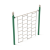 PGS021 - Chain Wall Playground Climber with Single Post - Ages 5 to 12 Yrs. - Tan and Green