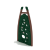 PGS036 - Panel Playground Climbing Rock Wall with Curved Post - Ages 5 to 12 Yrs. - Green on Brown