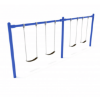 PSW002WS - 2 Bay with 4 Belt Seats - 8 Ft. High Elite Single Post Swing Set - Blue