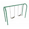 PSW005WS - 1 Bay with 2 Belt Seats - 8 Ft. High Elite Arched Post Swing Set - Green