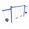 PSW120WS - 1 Bay Plus 2 Cantilever with 2 Belt Swings and 2 Toddler Seat - 7/8 Ft. High Elite Swing Set - Blue