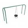 PSWTIRWS - 1 Bay with Tire Swing - 8 Ft. High Elite Arched Post Swing Set - Green