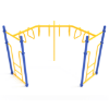 PTC008 - 90-Degree Trapezoid Loop Ladder Playground Monkey Bars - Ages 5 to 12 Yrs. - Yellow on Blue