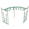 PTC008 - 90-Degree Trapezoid Loop Ladder Playground Monkey Bars - Ages 5 to 12 Yrs. - Green on Tan