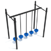 PTC017 - Single Row Pebble Bridge Balance Playground Equipment - Ages 5 to 12 Yrs. - Black and Blue
