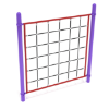 PTC022 - Square Net Playground Climber - Ages 5 to 12 yr - Red on Purple