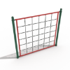 PTC022 - Square Net Playground Climber - Ages 5 to 12 yr - Red on Green
