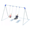 90015401XX - 1 Bay with 2 Belt Seats - Bipod 8 ft Swing Set