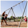90015401XX - 1 Bay with 2 Belt Seats - Bipod 8 ft Swing Set - Lifestyle